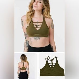 Olive Grid Bra Zyia
